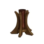 Suport decorativ 5 braţe Star, realizat manual din lemn ușor. Design modern, ideal pentru un decor elegant și un ambient cald.